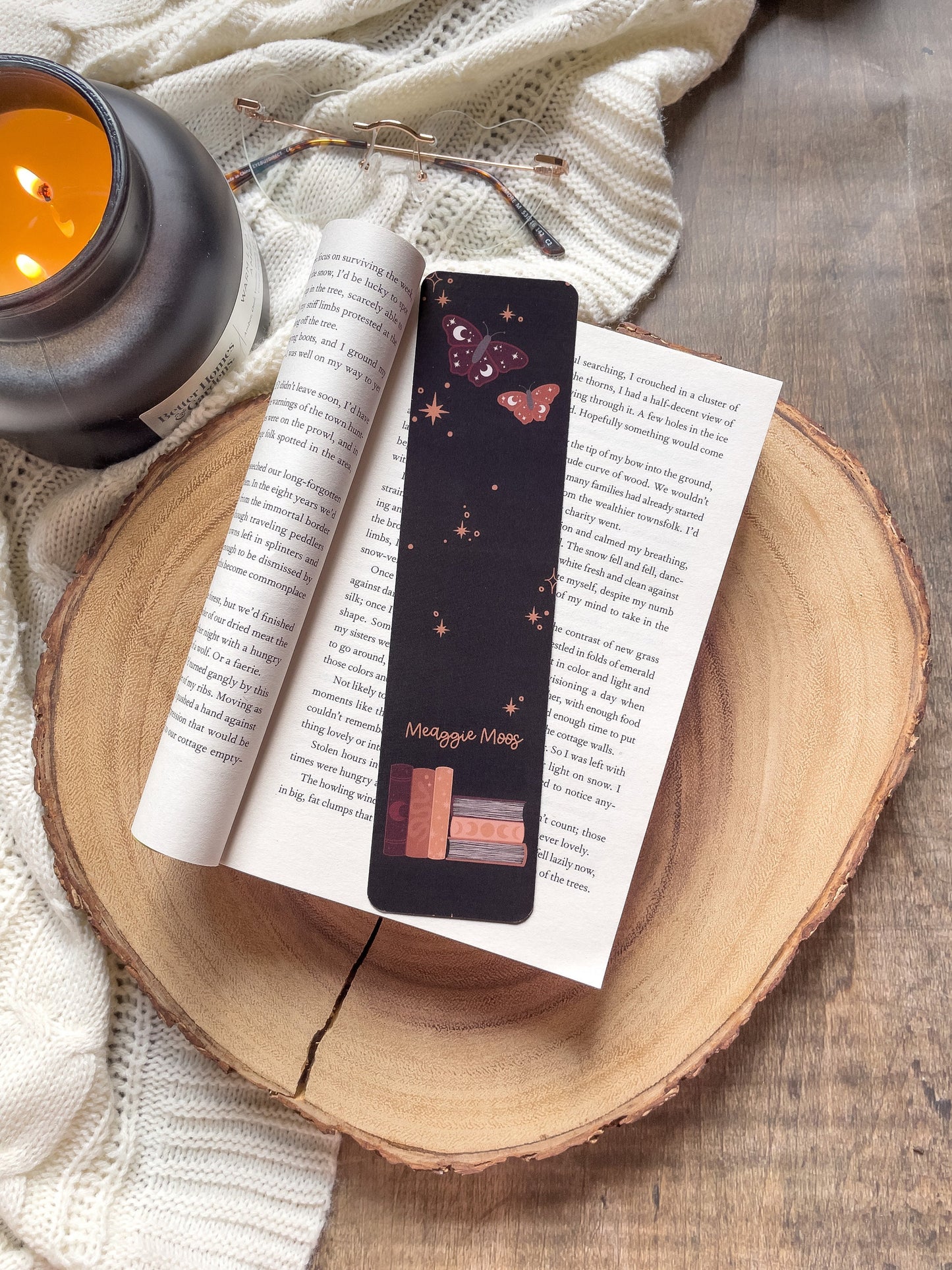 Burgundy Magical Books Bookmark