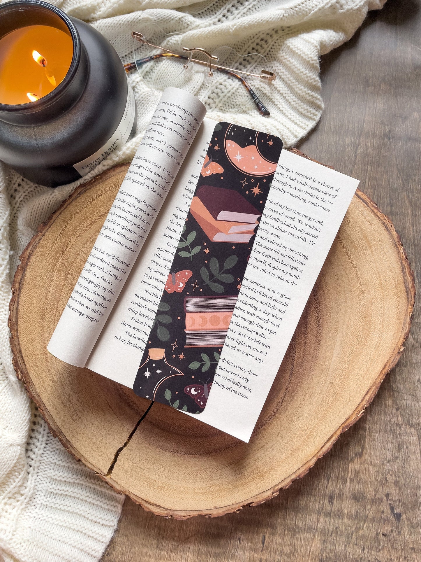 Burgundy Magical Books Bookmark