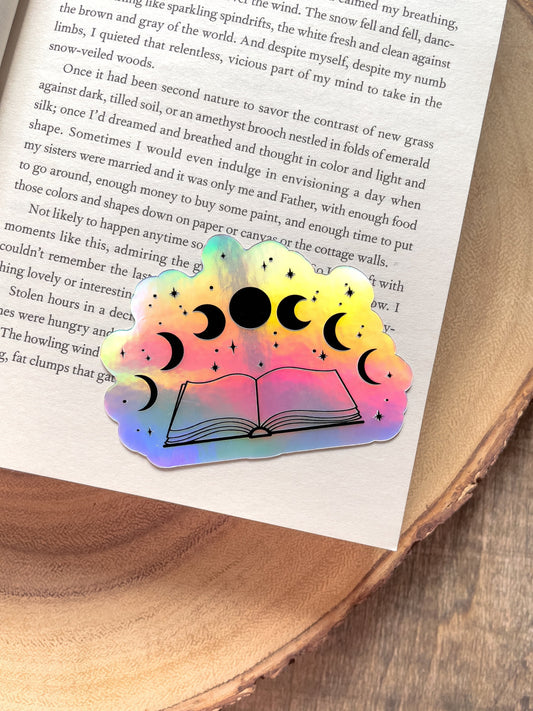 Celestial Book Holographic Sticker