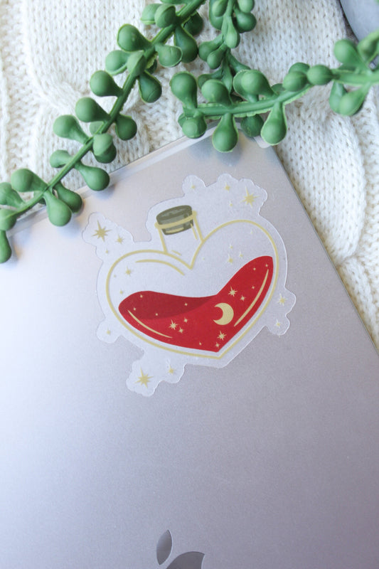 Heart Health Potion Waterproof Sticker | 2.5"x2.5"