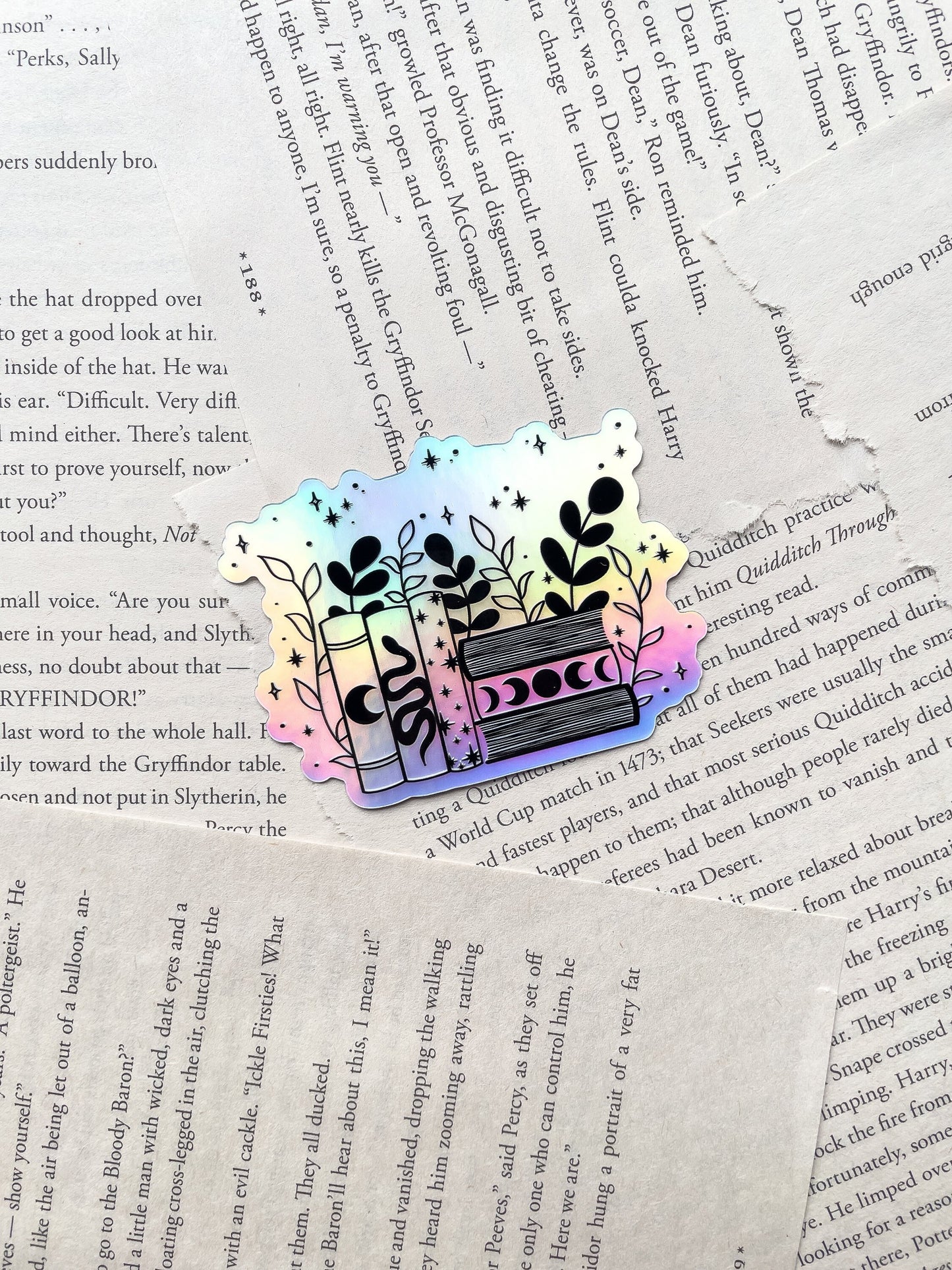 Holographic Books Are Magic Waterproof Sticker | Bookish Laptop Sticker | Book Lover Gifts | Fantasy Books Aesthetic | 3”x2.8”