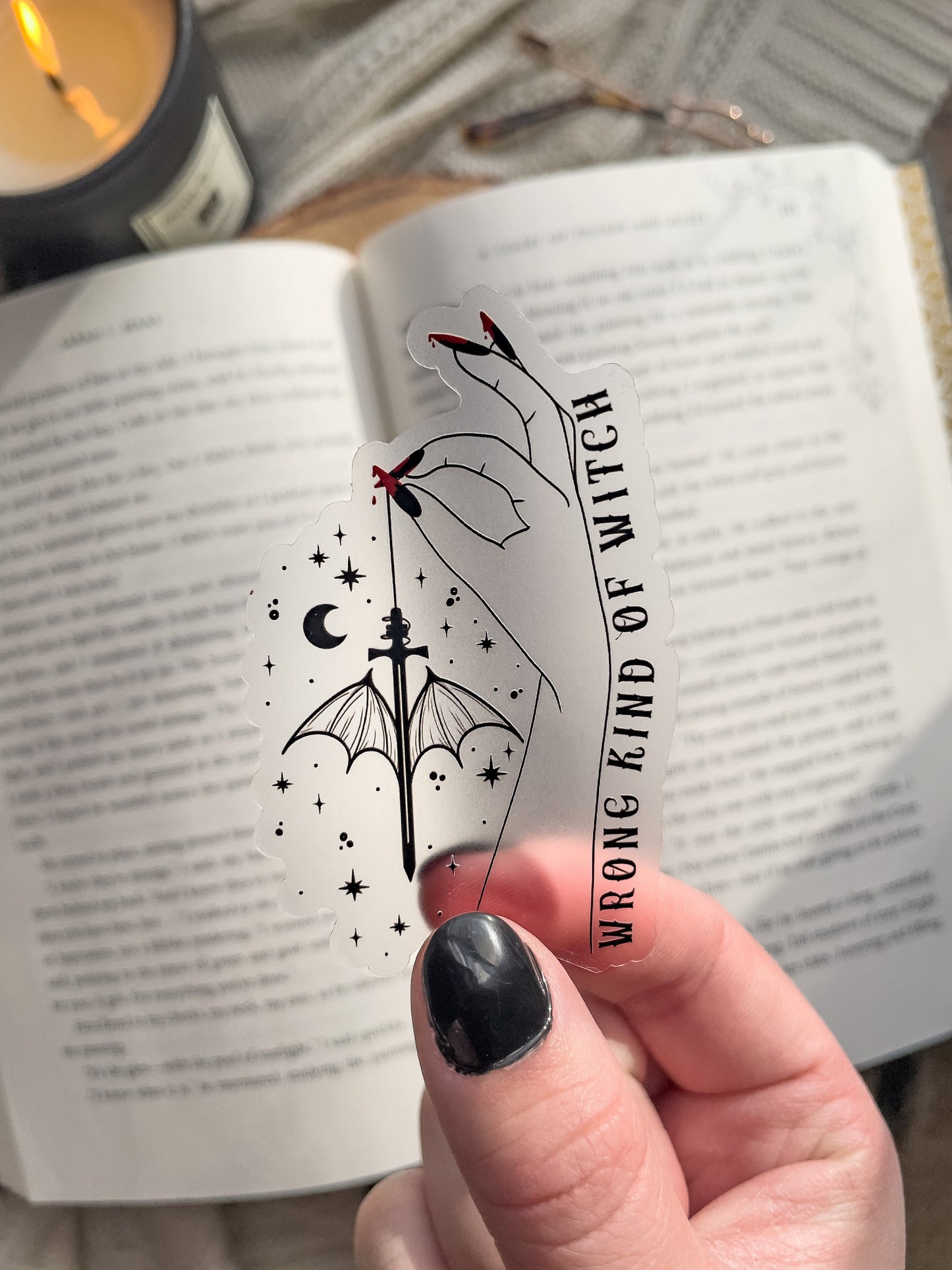 Wrong Kind Of Witch Waterproof Sticker | Throne Of Glass | SJM | 3" x 1.8"