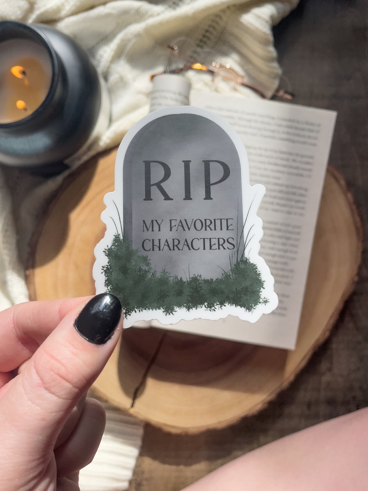 RIP My Favorite Characters Waterproof Sticker | 3x2.4