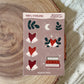 Fox Bookish Sticker Sheet | 8 Stickers | 6"x4"