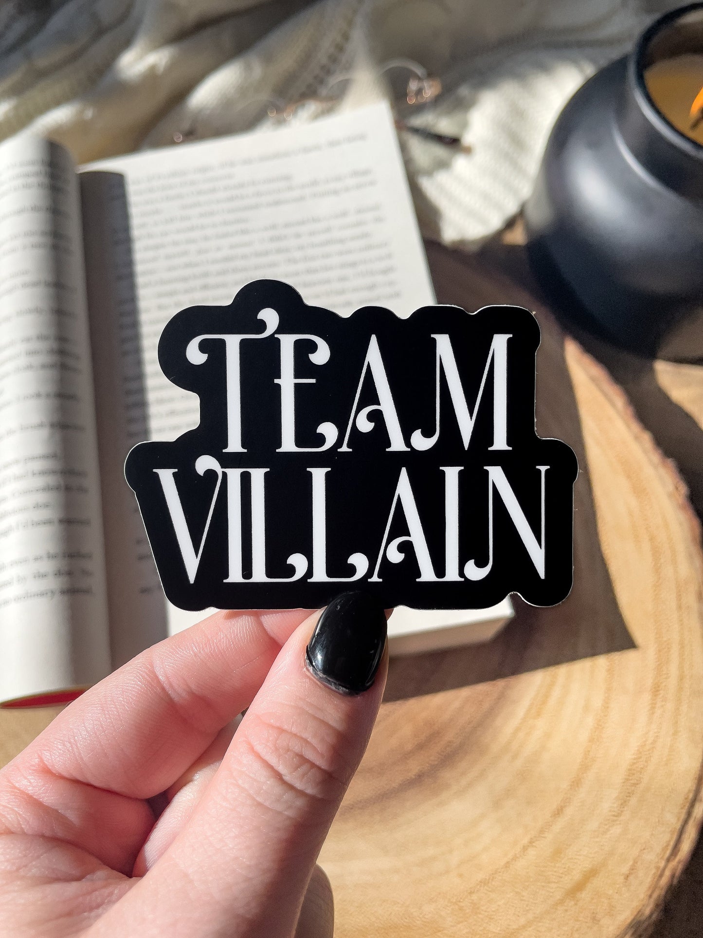 Team Whoever The Villain Is Waterproof Sticker | 3"x2.2"