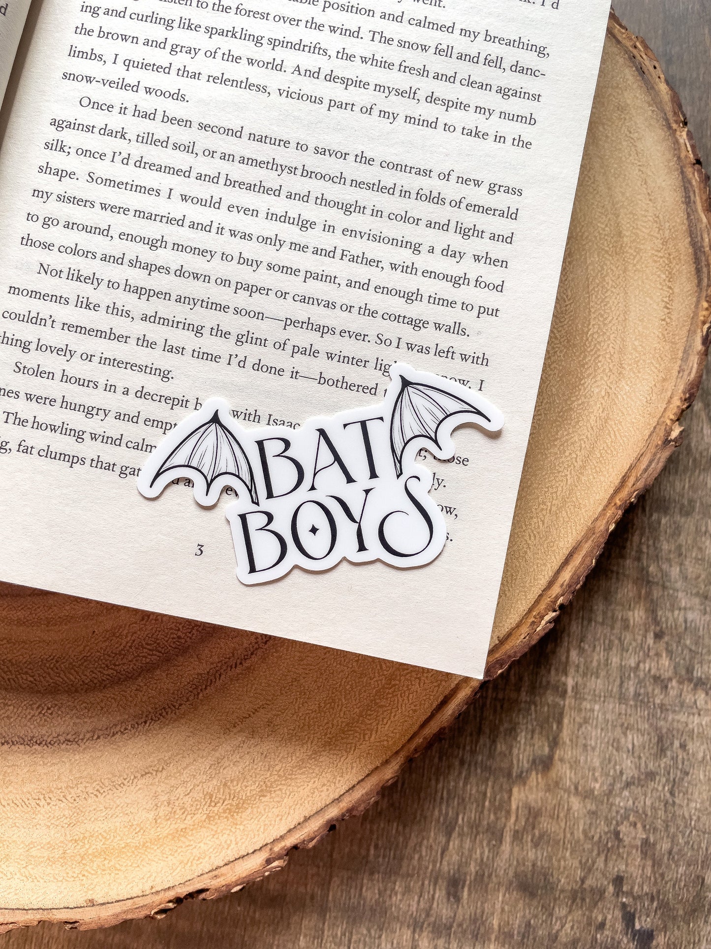 Bat Boys White Waterproof Sticker | A Court of Thorns and Roses | SJM |  3"x1.7"