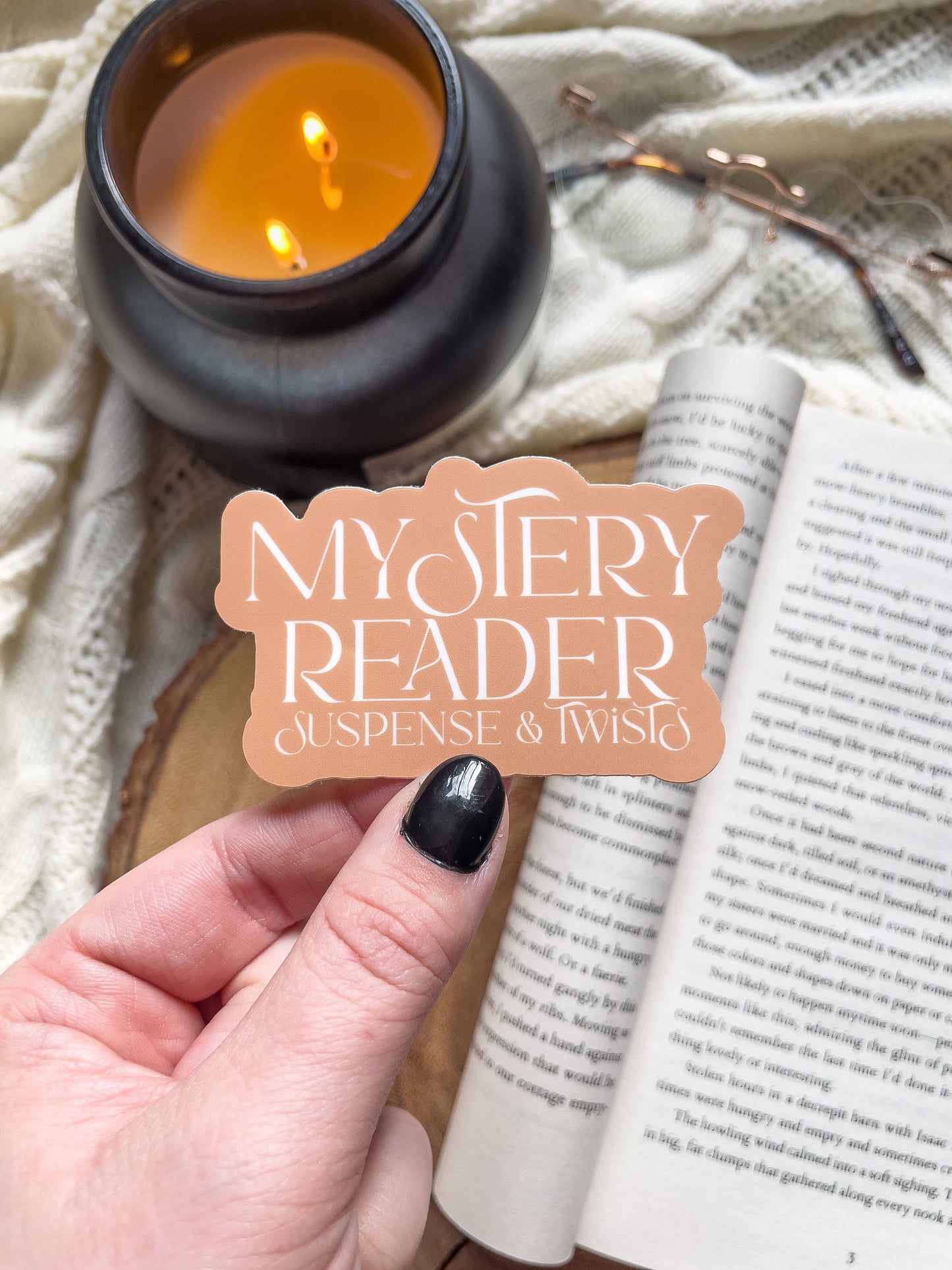 Mystery Reader Waterproof Sticker | 3”x1.9”