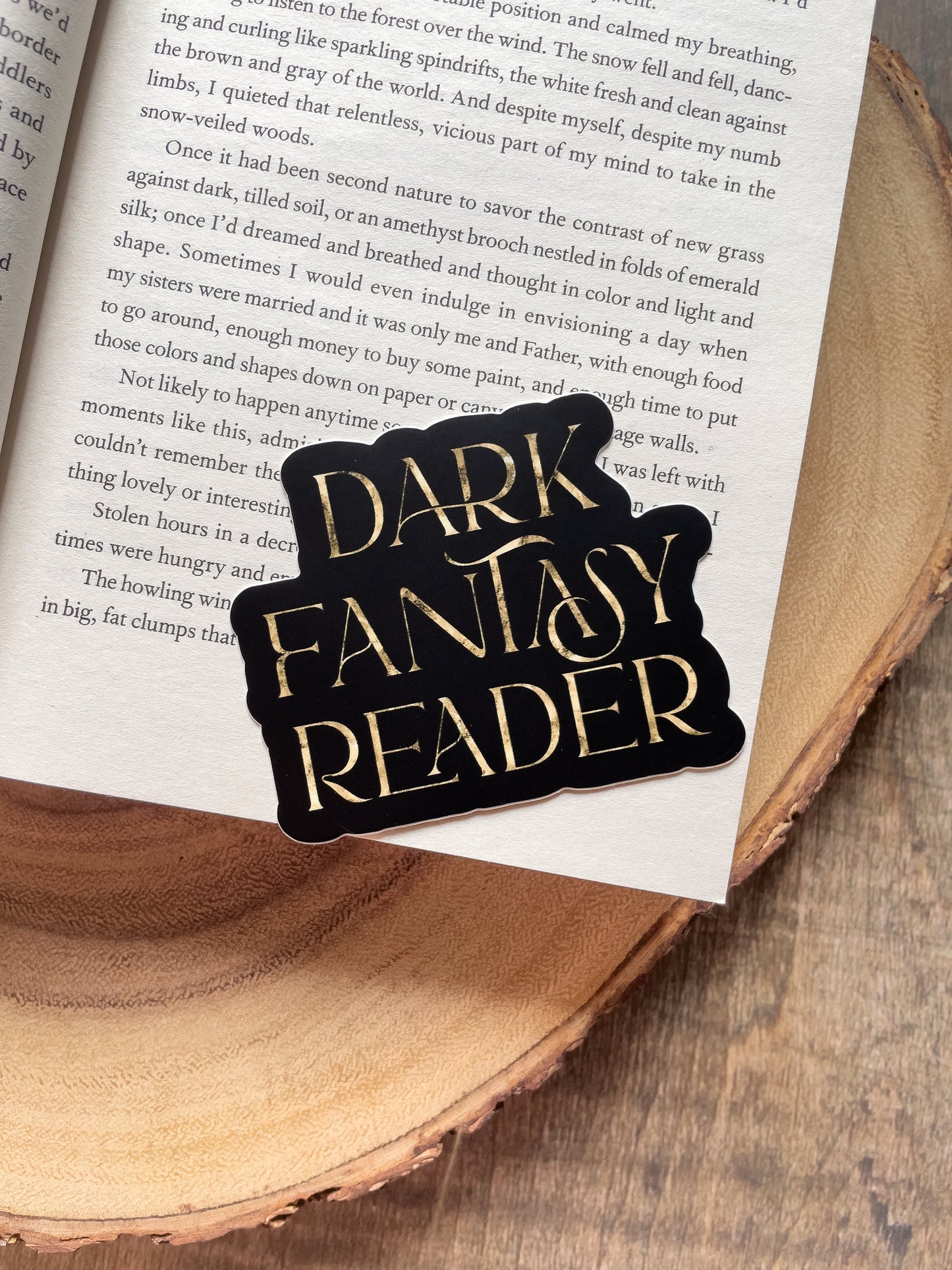 Dark Fantasy Reader Waterproof Sticker | 3x2.4