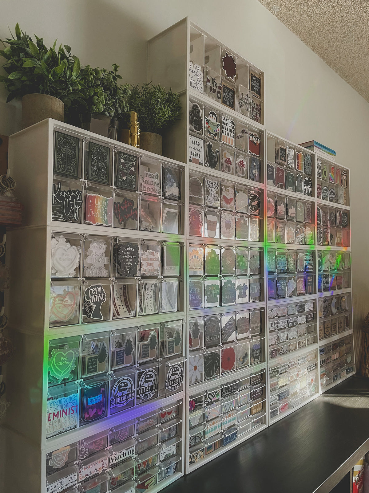 Cozy Bookshelf Suncatcher Window Sticker | 4"x2.6"