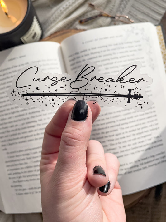 Curse Breaker Waterproof Sticker | A Court of Thorns  and Roses | SJM |  4" x 1.4"