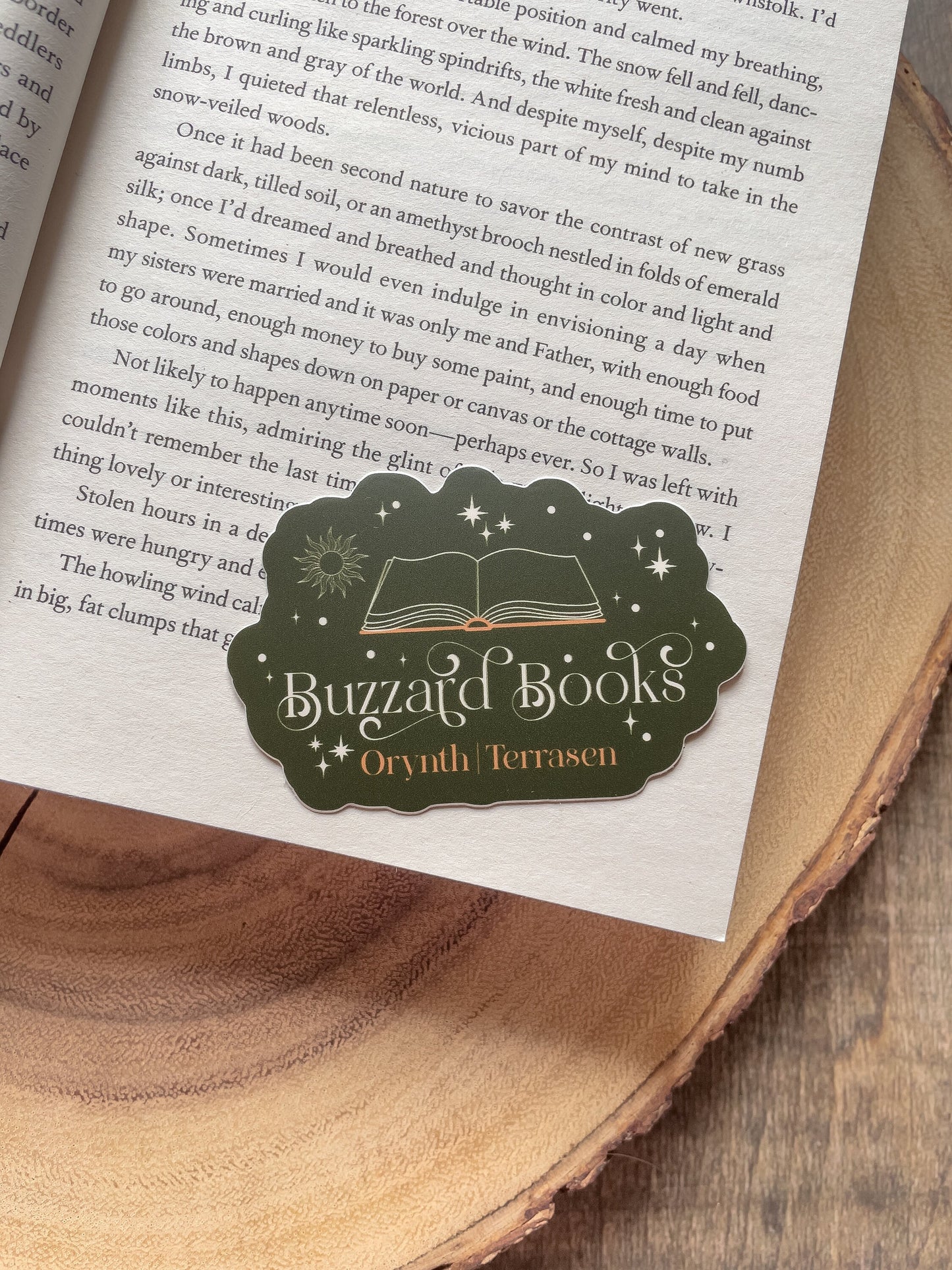 Buzzard Books Terrasen Waterproof Sticker | Throne Of Glass | SJM | 2"x3"