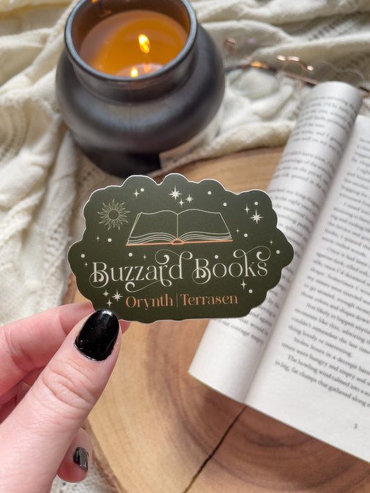 Buzzard Books Terrasen Waterproof Sticker | Throne Of Glass | SJM | 2"x3"