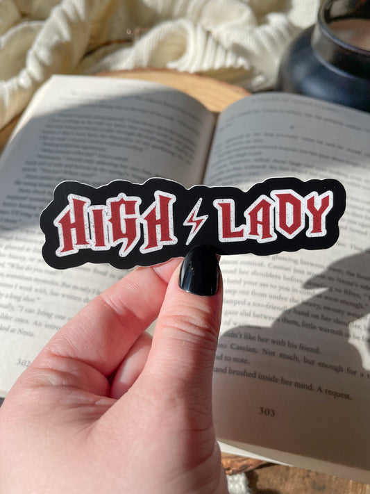 High Lady Waterproof Sticker | A Court of Thorns  and Roses | SJM | 1.2"x4"