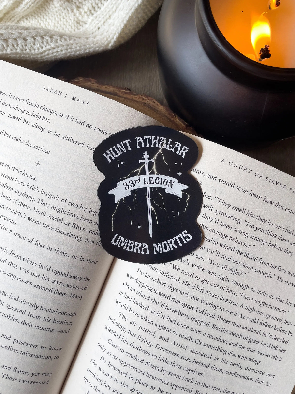 Hunt Athalar Umbra Mortis Magnet | Crescent City Magnet | SJM Bookish Magnet | Book Merch | Reader Gift | 3" | Glossy
