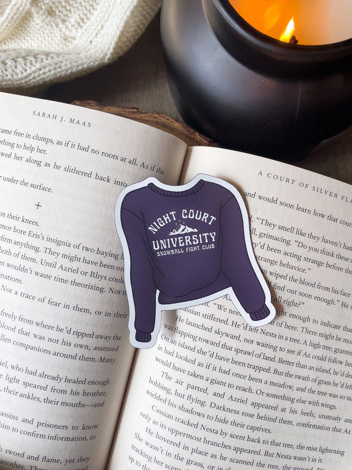 Night Court University Sweatshirt Magnet | Night Court Magnet | ACOMAF Magnet | Bookish Magnet | Bookish Gift | 2.5"x3" | Matte