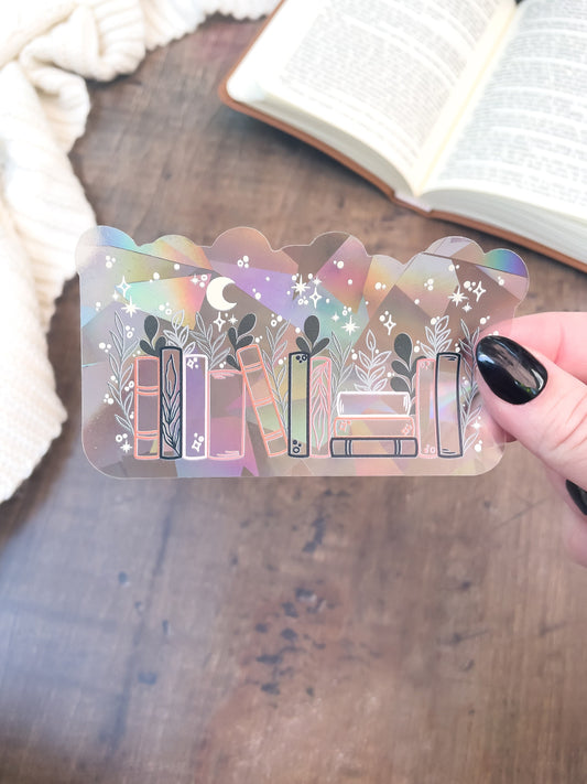 Magical Hygge Books Suncatcher Window Sticker | 4"x2.3"