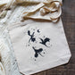 Celestial Dragons Organic Cotton Canvas Tote Bag with Gusset | 12 OZ | 14.5"x14"x3