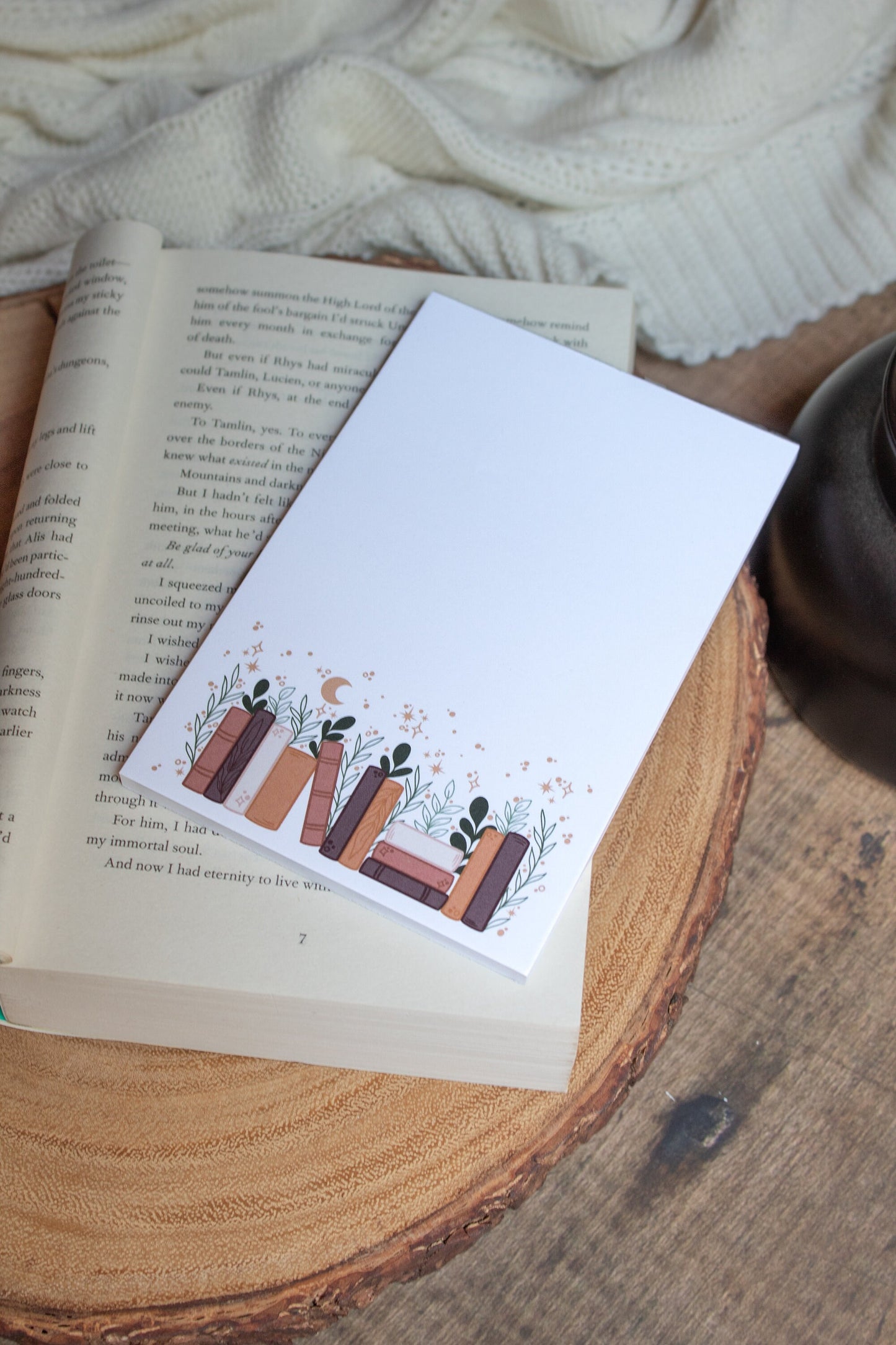 Autumn Magical Books Notepad | 4"x6" | Warm Tones | Bullet Journal Pages | Bookish Gift | Book Lover Notepad | Reader Stationery