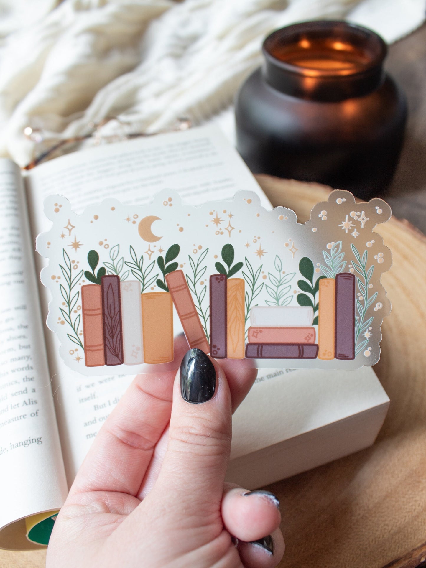 Magic Autumnal Books Waterproof Sticker | 4.25"