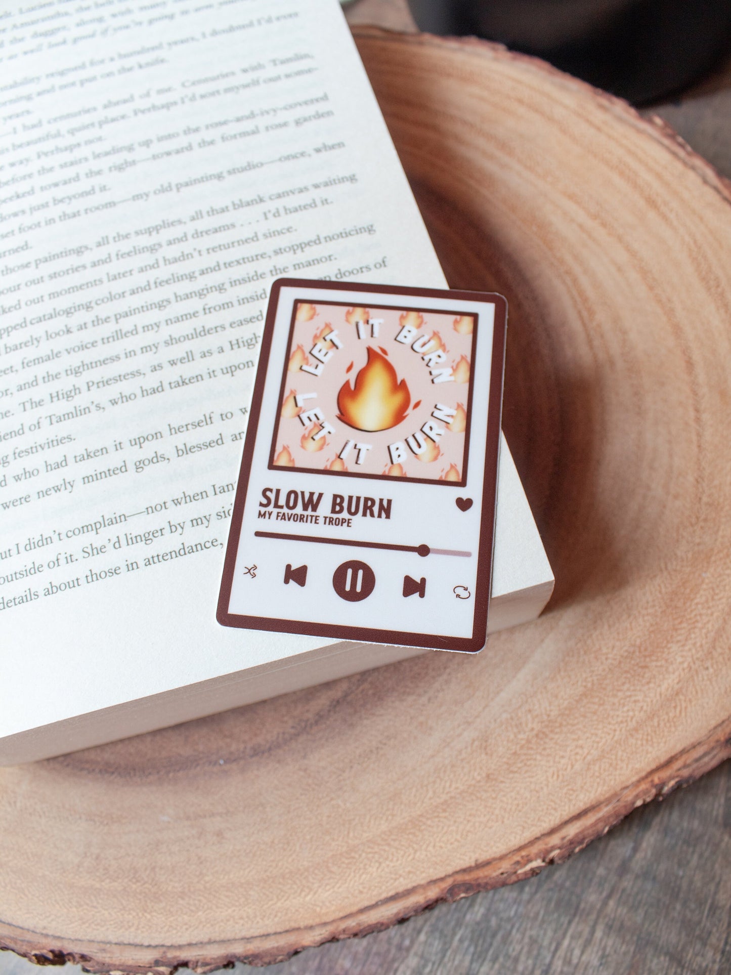 Slow Burn Book Trope Waterproof Sticker | 3"x2"