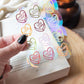 Book Trope Heart Suncatcher Window Sticker | 4"x3"