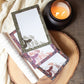 Book Dragon Notepad | 4"x6" | Navy, Red, and Orange