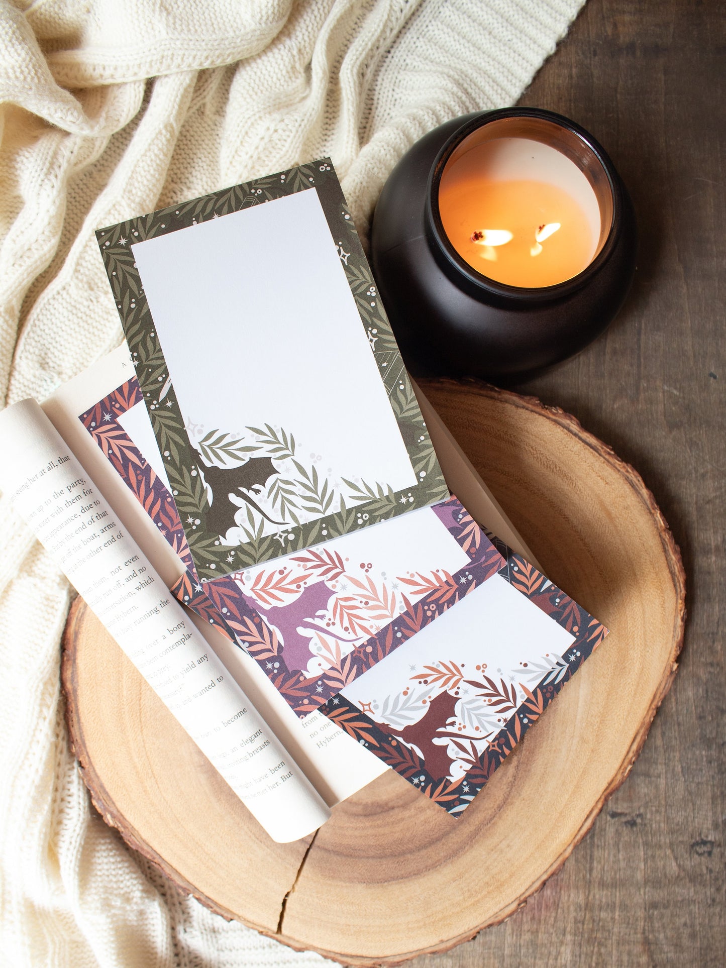 Book Dragon Notepad | 4"x6" | Navy, Red, and Orange