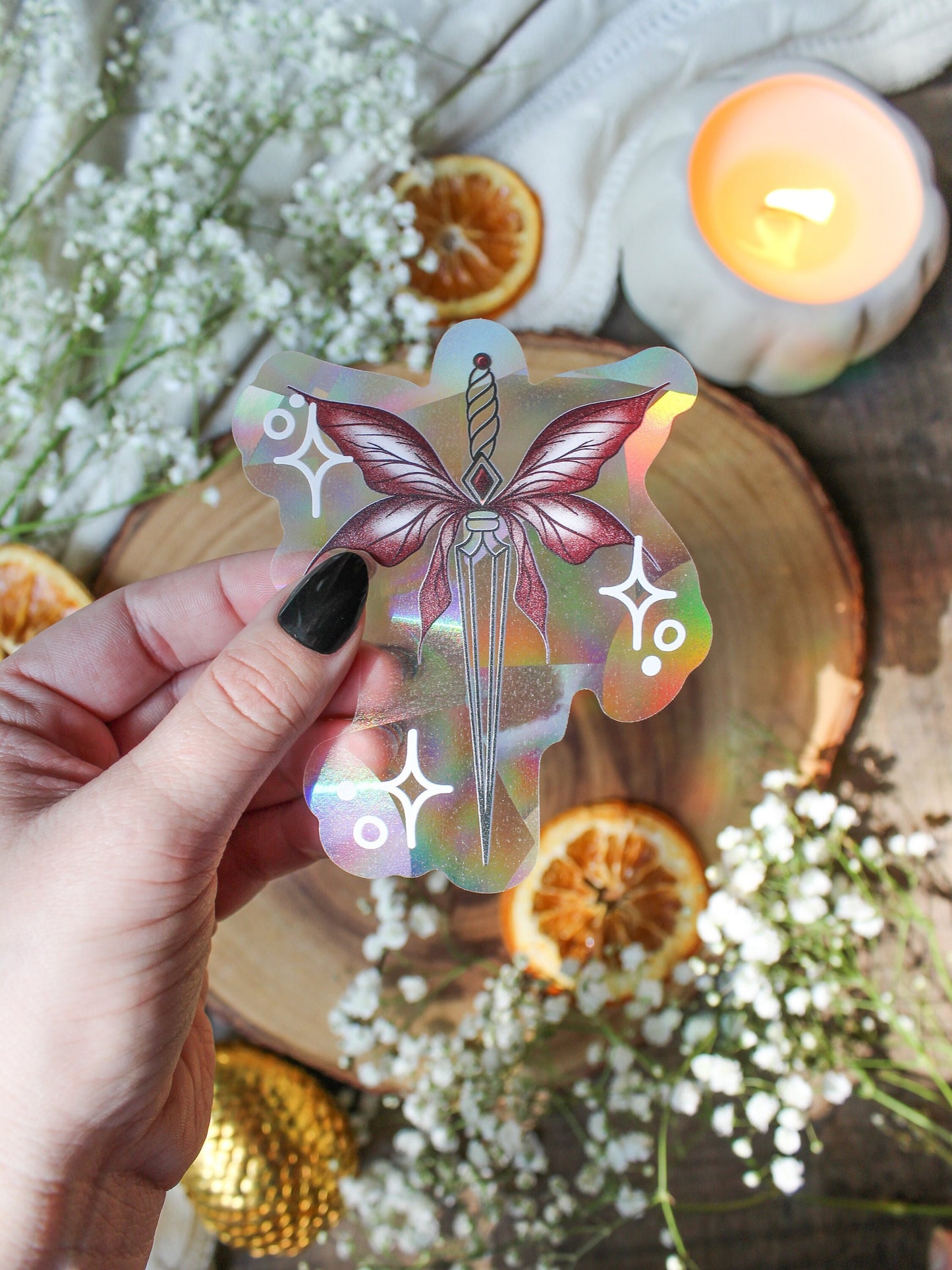 Faerie Dagger Suncatcher Window Sticker | 4"