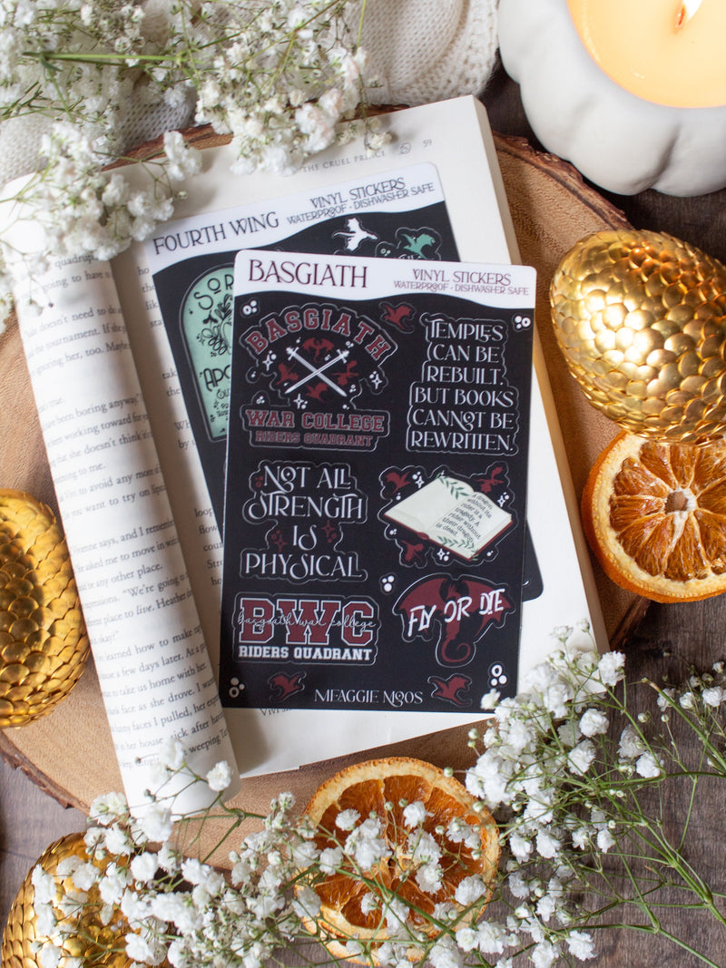 Fourth Wing | Basgiath War College Sticker Sheet