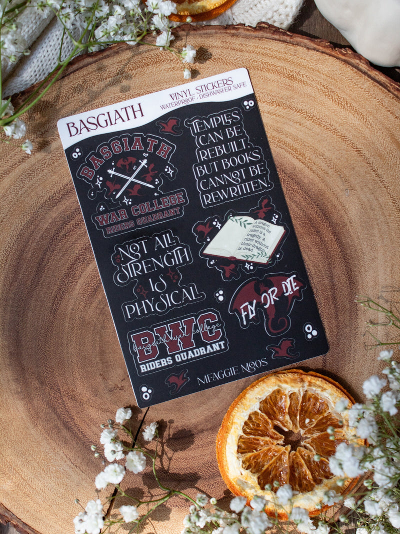 Fourth Wing | Basgiath War College Sticker Sheet