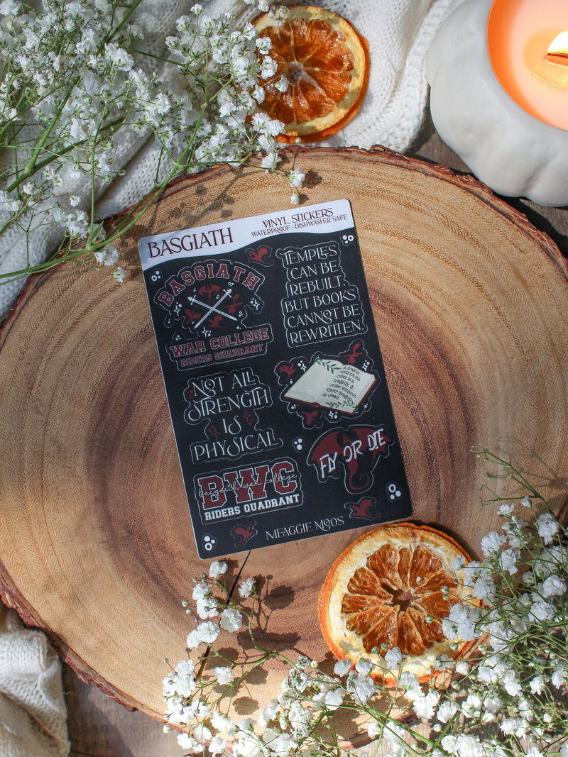 Fourth Wing | Basgiath War College Sticker Sheet