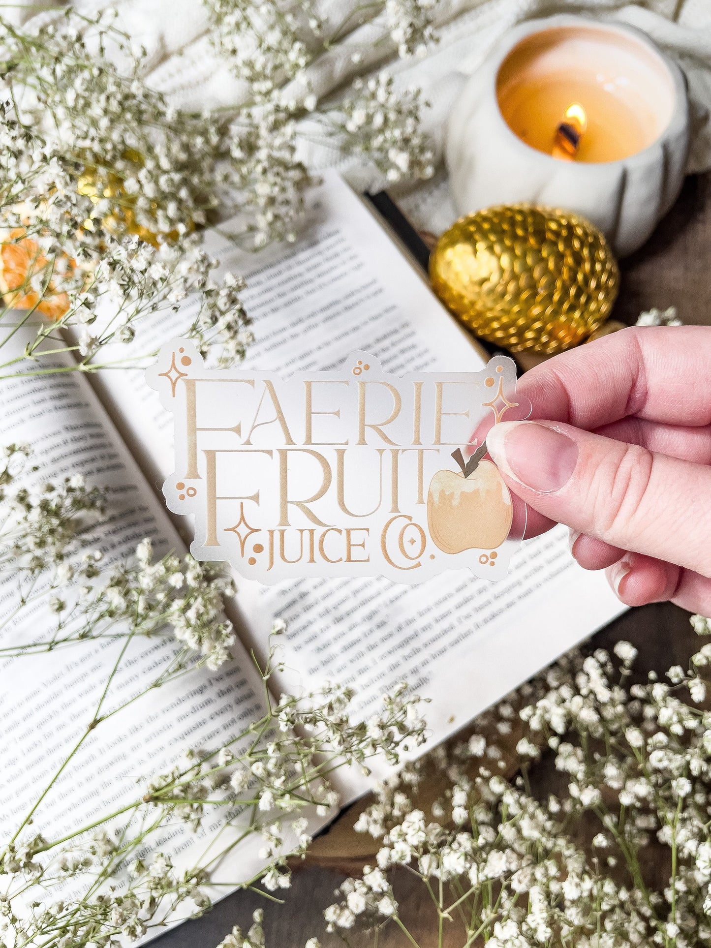 Faerie Fruit Juice Co Waterproof Sticker | 3”x1.9”