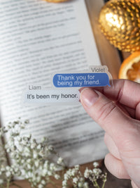 Fourth Wing | Liam Violet Text Exchange Waterproof Sticker