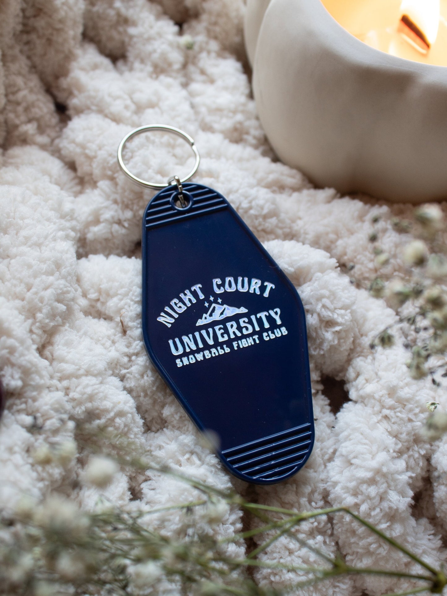 Night Court University Snow Ball Fight Club Acrylic Keychain | A Court of Thorns and Roses |