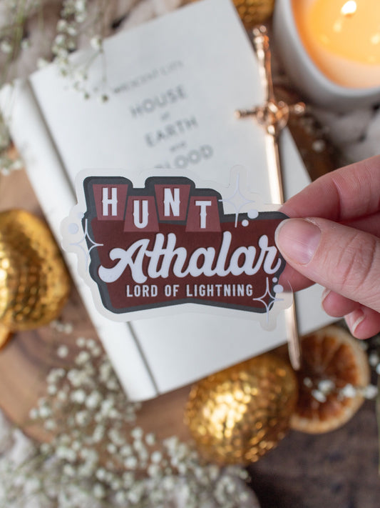 Hunt Athalar Lord of Lightning Waterproof Sticker | Crescent City | SJM | 3"x12.1"