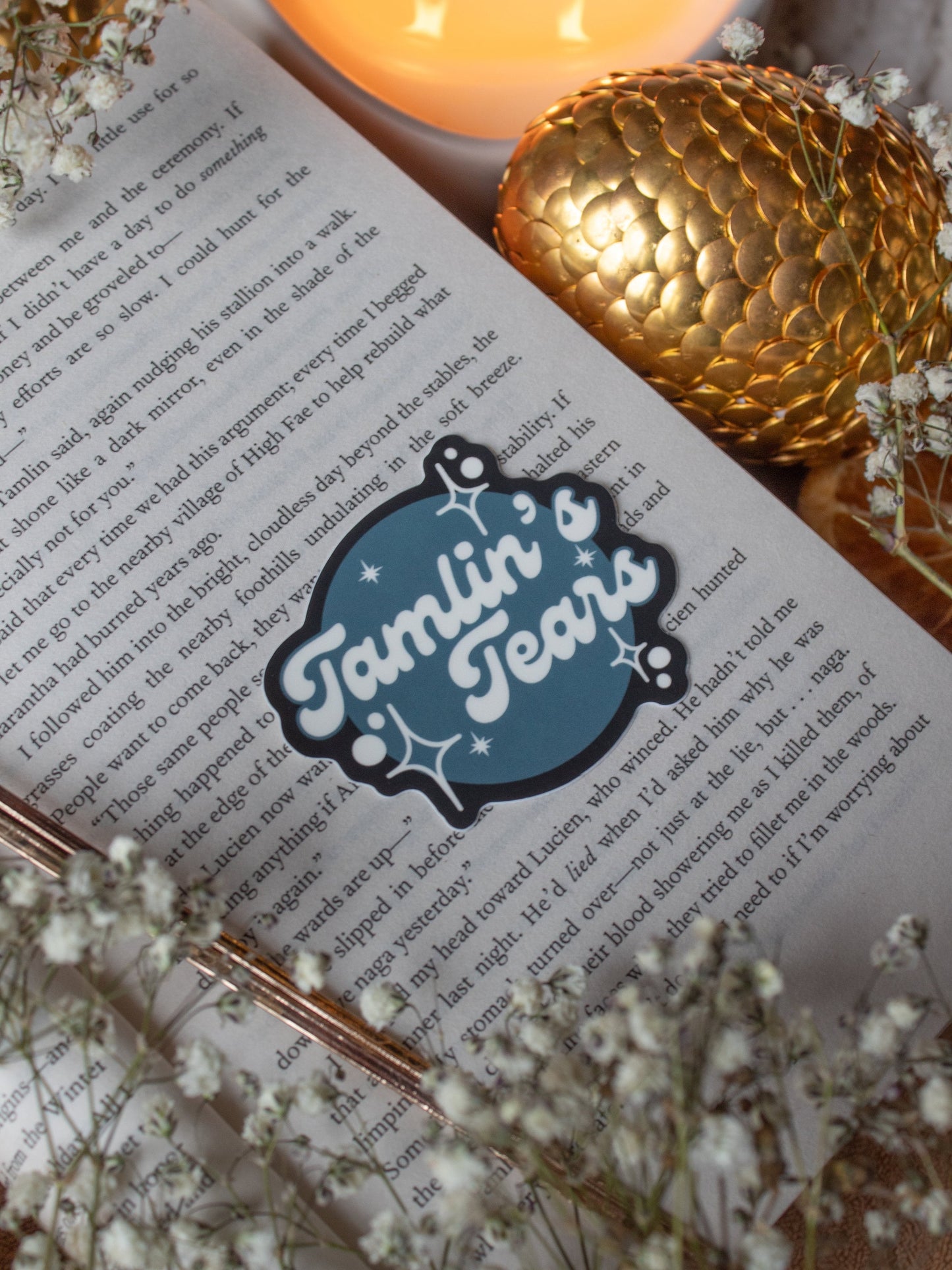 Tamlin's Tears Logo Waterproof Sticker | A Court of Thorns and Roses | SJM | 2.5"x2.5"