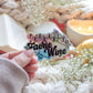 Probably Faerie Wine Retro Sign Waterproof Sticker | Holographic | 3"x2"