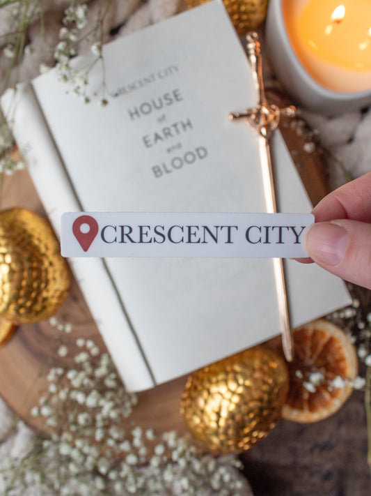 Crescent City Location Waterproof Sticker | SJM | 3.2"x.6"