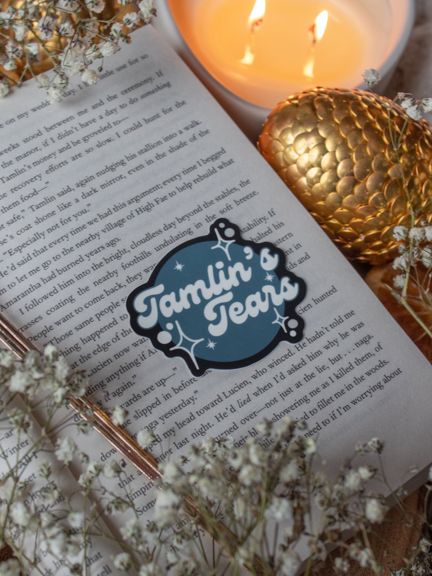 Tamlin's Tears Logo Waterproof Sticker | A Court of Thorns and Roses | SJM | 2.5"x2.5"