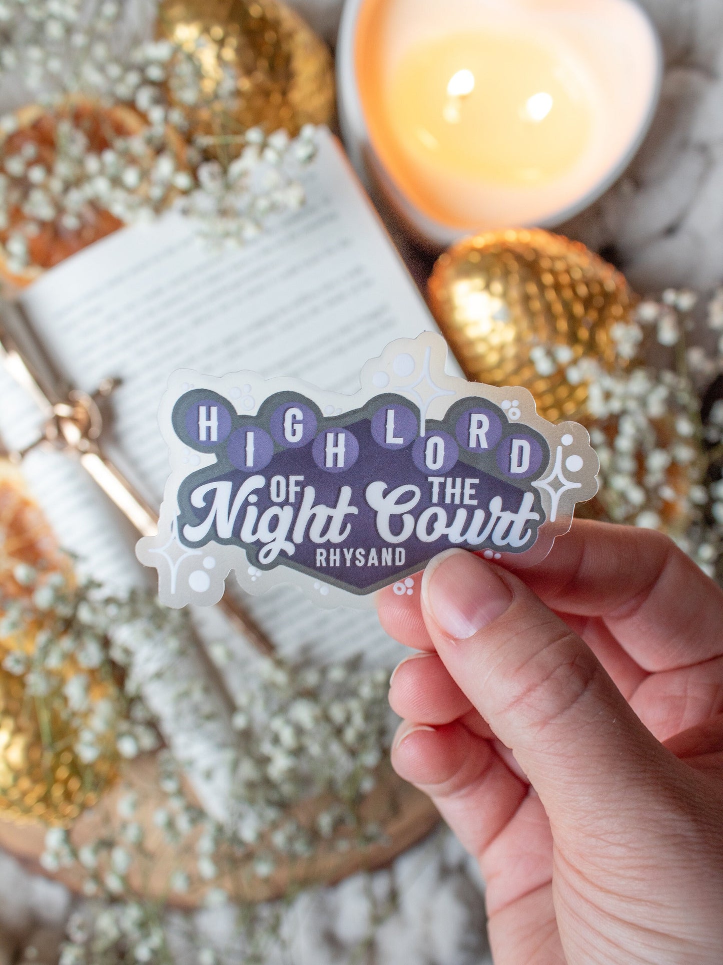 Rhysand High Lord of the Night Court Waterproof Sticker | A Court of Thorns and Roses | SJM | 3"x1.8"