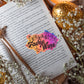 Probably Faerie Wine Retro Sign Waterproof Sticker | Holographic | 3"x2"
